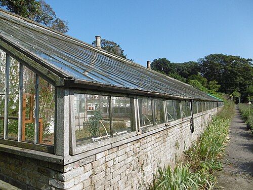 Viktorianische Glashäuser im ummauerten Garten, Quex Gardens, Quex House and Gardens, Birchington-on-Sea (Kent), England