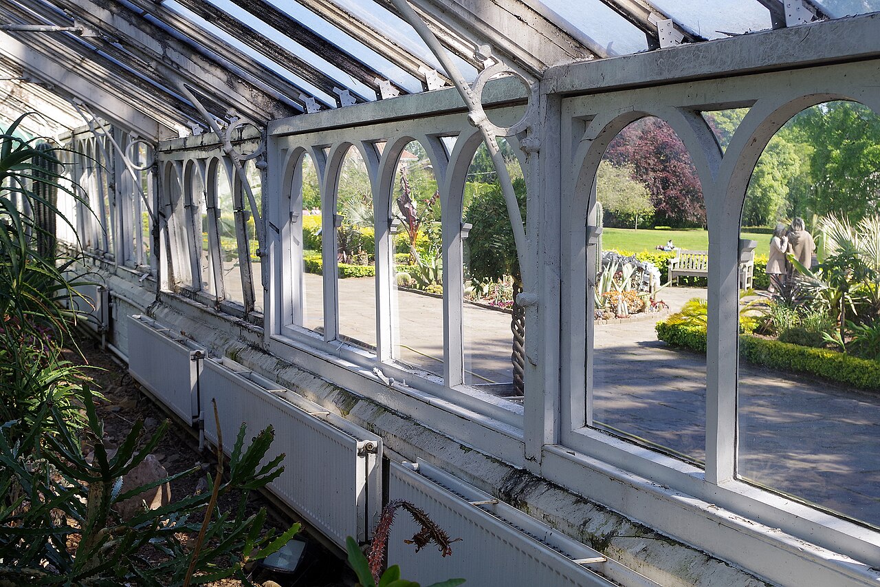 Gewächshäuser, Birmingham Botanical Gardens, Edgbaston, Birmingham (West Midlands)