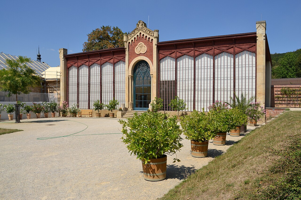 Neugotische Orangerie von Schloss Čechy pod Kosířem (zámecká oranžérie), Čechy pod Kosířem, Region Olomouc