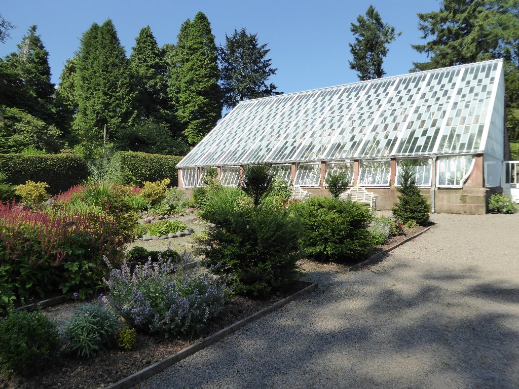 The Glass House, Drumlanrig Castle Gardens, Drumlanrig Castle, bei Thornhill (Dumfries and Galloway), Schottland