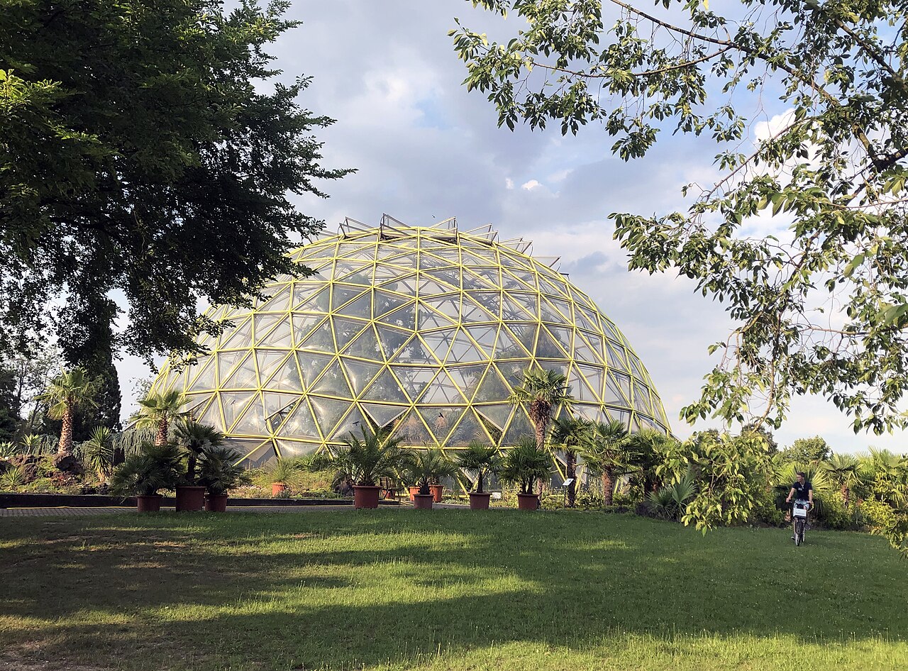 Kuppelgewächshaus du Jardin botanique de l'université de Düsseldorf, Düsseldorf, Rhénanie-du-Nord-Westphalie
