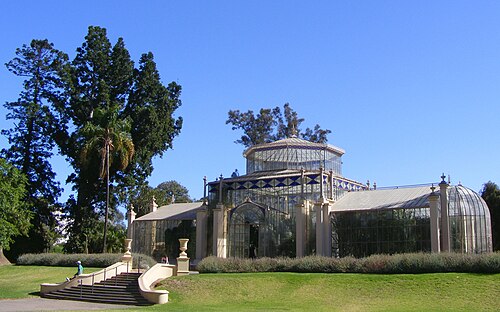 Palm House, Adelaide Botanic Garden, Adelaide — Oblique view of the Palm (or Tropical) house, Adelaide Botanic Gardens, South Australia