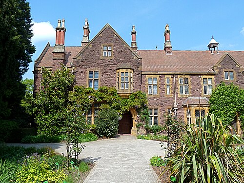 Glasshouses, University of Bristol Botanic Garden, Stoke Bishop, Bristol (England) — Front elevation of 'The Holmes' Bristol
