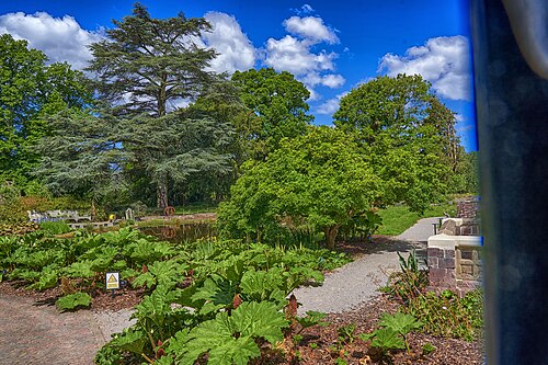 Glasshouses, University of Bristol Botanic Garden, Stoke Bishop, Bristol (England) — Botanic Garden, through the gate - Henbury Golf Course Walk