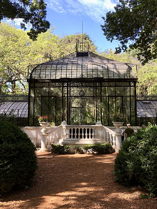 Invernáculo des Botanischen Gartens Carlos Thays, Buenos Aires — Ingreso al invernadero. Jardín Botánico de Buenos Aires
