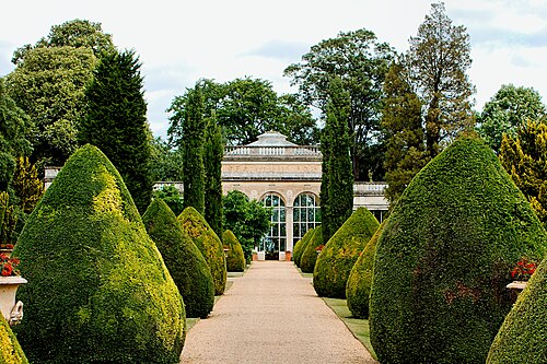 Orangerie (Palmenhaus), Castle Ashby Gardens, Castle Ashby bei Northampton (Northamptonshire) — Castle Ashby Gardens