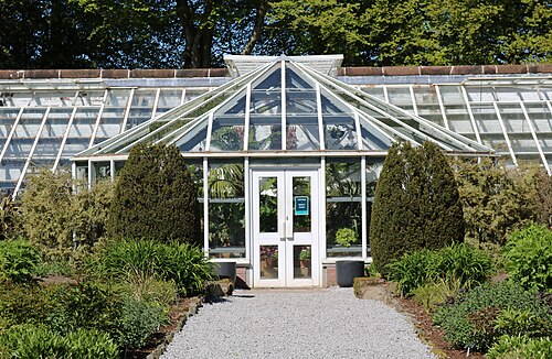 スリーヴ・ガーデンの塀に囲まれた庭園の展示温室, スリーヴ・ガーデン、キャッスル・ダグラス（ダンフリーズ・アンド・ギャロウェイ）、スコットランド — The Glasshouse, Threave
