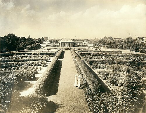 Climatron, St. Louis, Missouri — Title: View looking across Shaw's Garden toward the Conservatory (Missouri Botanical…