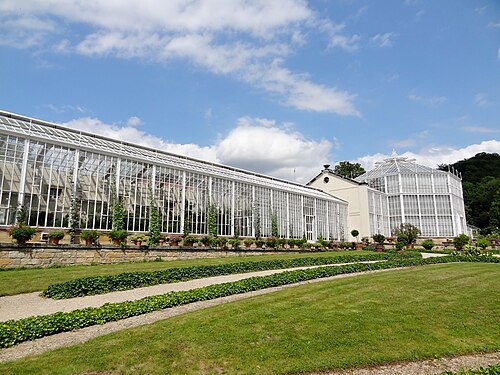 Palmenhaus de Pillnitz, Dresde, Saxe — Palmenhaus im Schlosspark des Schlosses Pillnitz, Sachsen, Deutschland