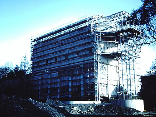 Glaselefant und Schmetterlingshaus, Maximilianpark, Hamm, Nordrhein-Westfalen — Historische Aufnahme - Glaselefant im Bau