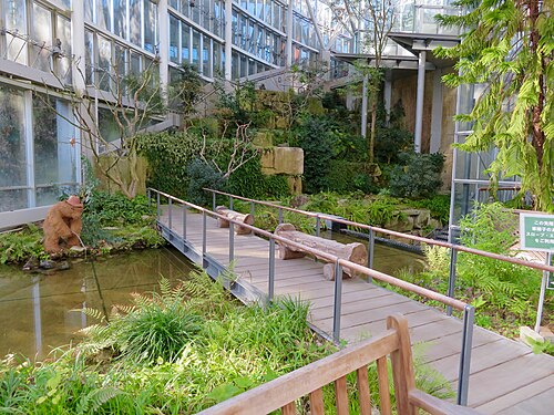 Hana no Chikyūkan (花の地球館), großes Gewächshaus des Gifu World Rose Garden (ぎふワールド・ローズガーデン), Kani, Präfektur Gifu — Hana no Chikyūkan — Ansicht 2