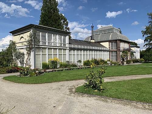 Großes Gewächshaus du Bergpark Wilhelmshöhe, Cassel, Hesse — Kas in het Bergpark en Schloss Wilhelmshöhe