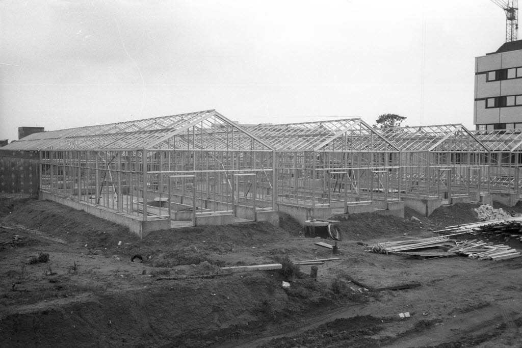 Schaugewächshäuser des Botanischen Gartens der Universität Kiel, Kiel, Schleswig-Holstein — im Bau.