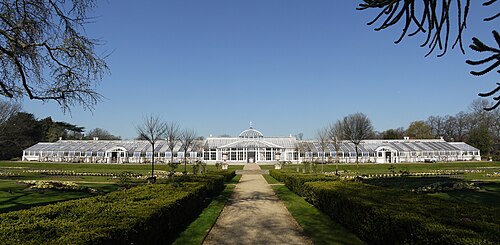 Chiswick House Conservatory, Chiswick, London (Hounslow) — The conservatory at Chiswick House. This is a panorama from 2 photos.