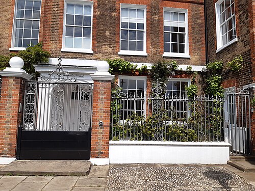 Chiswick House Conservatory, Chiswick, London (Hounslow) — Wrought Iron Gate and Screen, Walpole House, Chiswick Mall