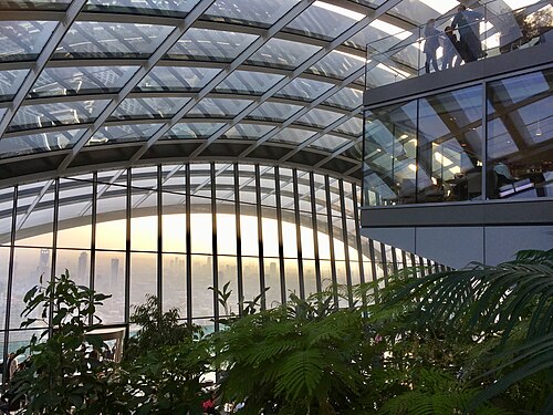 Sky Garden, 20 Fenchurch Street, City of London, London — Sky Garden London bei Sonnenuntergang
