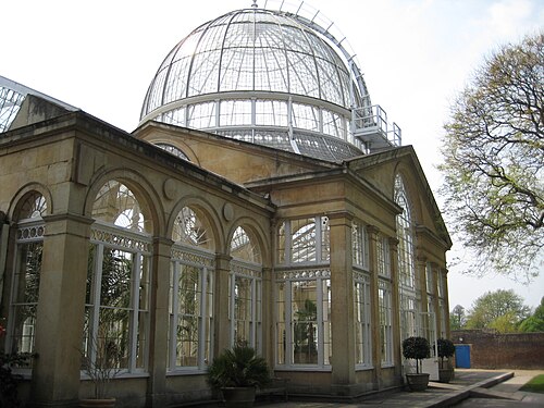 Great Conservatory, Syon Park, Syon Park, Brentford (London) — Side view of the back of the Great Conservatory at Syon Park. Taken 5th May 2008 by Ed…
