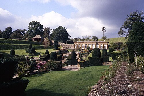 マッパートン庭園のオランジェリー, マッパートン、ビーミンスター近郊(ドーセット州) — Gardens at Mapperton House near Beaminster