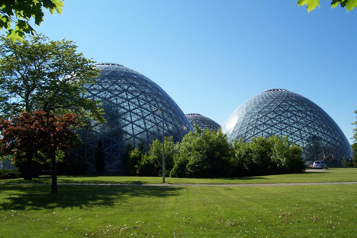 Mitchell Park Horticultural Conservatory (The Domes), Milwaukee, Wisconsin — Mitchell_Park_Horticultural_Conservatory, Wisconsin, Three beehive-shaped glass domes…