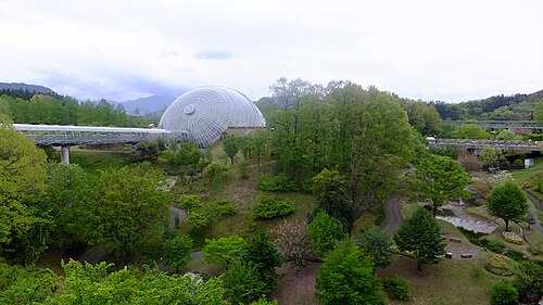 Tottori Hanakairo Flower Dome (とっとり花回廊 フラワードーム), Nanbu, Präfektur Tottori — Tottori Hanakairo Flower Dome — Ansicht 2