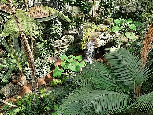 Gaylord Opryland Atriums (Garden Conservatory, Cascades und Delta), Nashville, Tennessee — Hidden Waterfall in the Conservatory Atrium of Gaylord Opryland