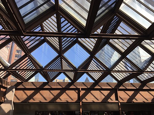 Atriumgarten, Ford Foundation Center for Social Justice, Turtle Bay, Manhattan, New York — The Ford Foundation Building glass cap, New York