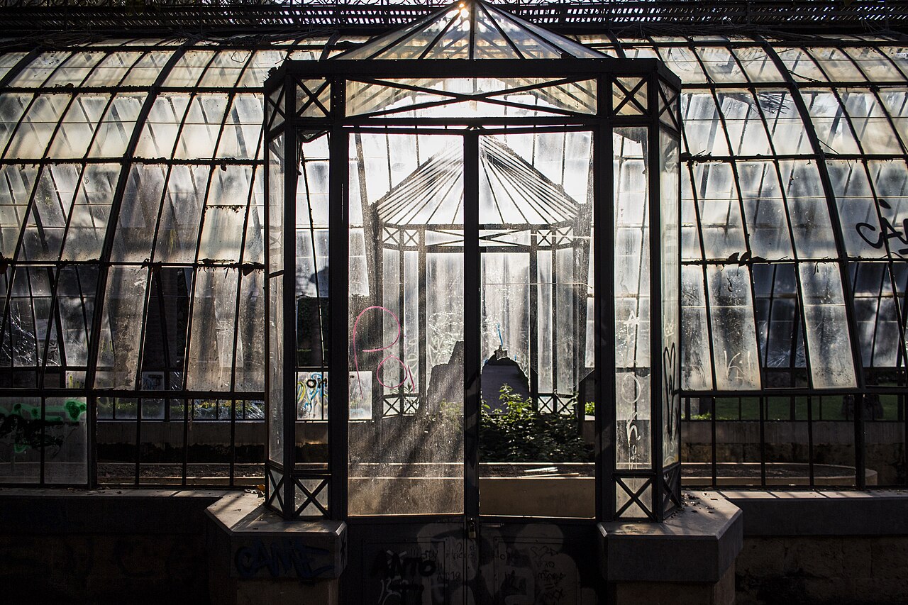 Gewächshaus des Giardino Inglese (Casa delle Ninfee), Palermo, Sizilien — Giardino Inglese