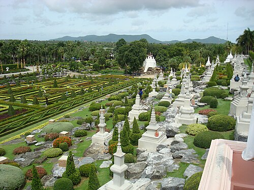 Garden in the Sky et serre des cactus, jardin tropical de Nong Nooch, Près de Pattaya, province de Chonburi — Ботанический са