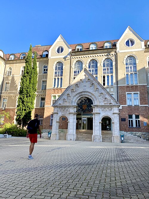 Pálmaház du jardin botanique de l'université de Pécs (PTE Botanikus Kert), Pécs, comitat de Baranya — PTE