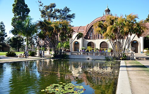 バルボア・パークのボタニカル・ビルディング（ラスハウス）, サンディエゴ、カリフォルニア州 — Balboa Park, San Diego, CA, USA