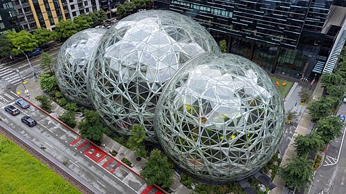 The Spheres (Amazon Spheres), Seattle, Washington — The Amazon Spheres in Seattle, WA in May 2022.
