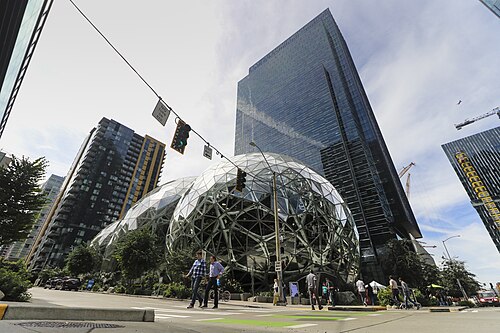 The Spheres (Amazon Spheres), Seattle, Washington — The Amazon Spheres are three spherical conservatories that form part of the campus of…