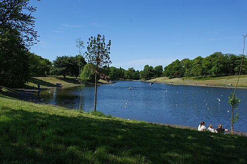 Sefton Park Palm House, Sefton Park, Liverpool, England — Sefton Park - The lake