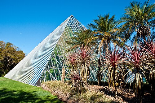 Pyramid Glasshouse (Tropical Centre), Royal Botanic Garden, Sydney, New South Wales — Botanical Gardens Glass House