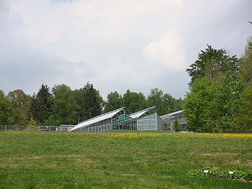 Tropengewächshäuser des Botanischen Gartens der Universität Ulm, Ulm (Oberer Eselsberg), Baden-Württemberg — Gewächshäuser im Botanischen Garten Ulm