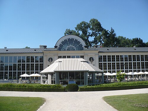 Neue Orangerie (Nowa Pomarańczarnia), Łazienki-Park, Warschau, Łazienki-Park — Warszawa, Palmiarnia w Łazienkach Królewskich
