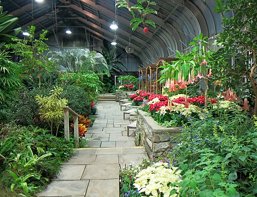 Brookside Gardens Conservatory, Wheaton, Maryland — Credit Brookside Gardens and link to this page: dcgardens.com/brookside-gardens/