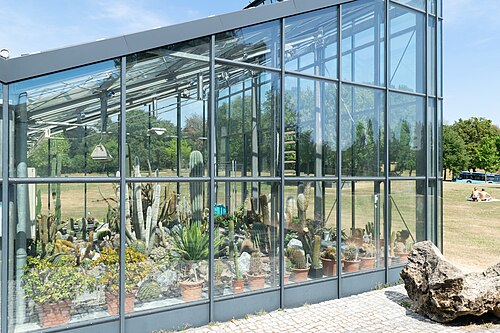 ヴッパータール植物園の大温室（Großes Glashaus）とテーマ温室, ヴッパータール（エルバーフェルト、ハルト）、ノルトライン＝ヴェストファーレン州 — ヴッパータール植物園の大温室（Großes Glashaus）とテーマ温室 — 3枚目