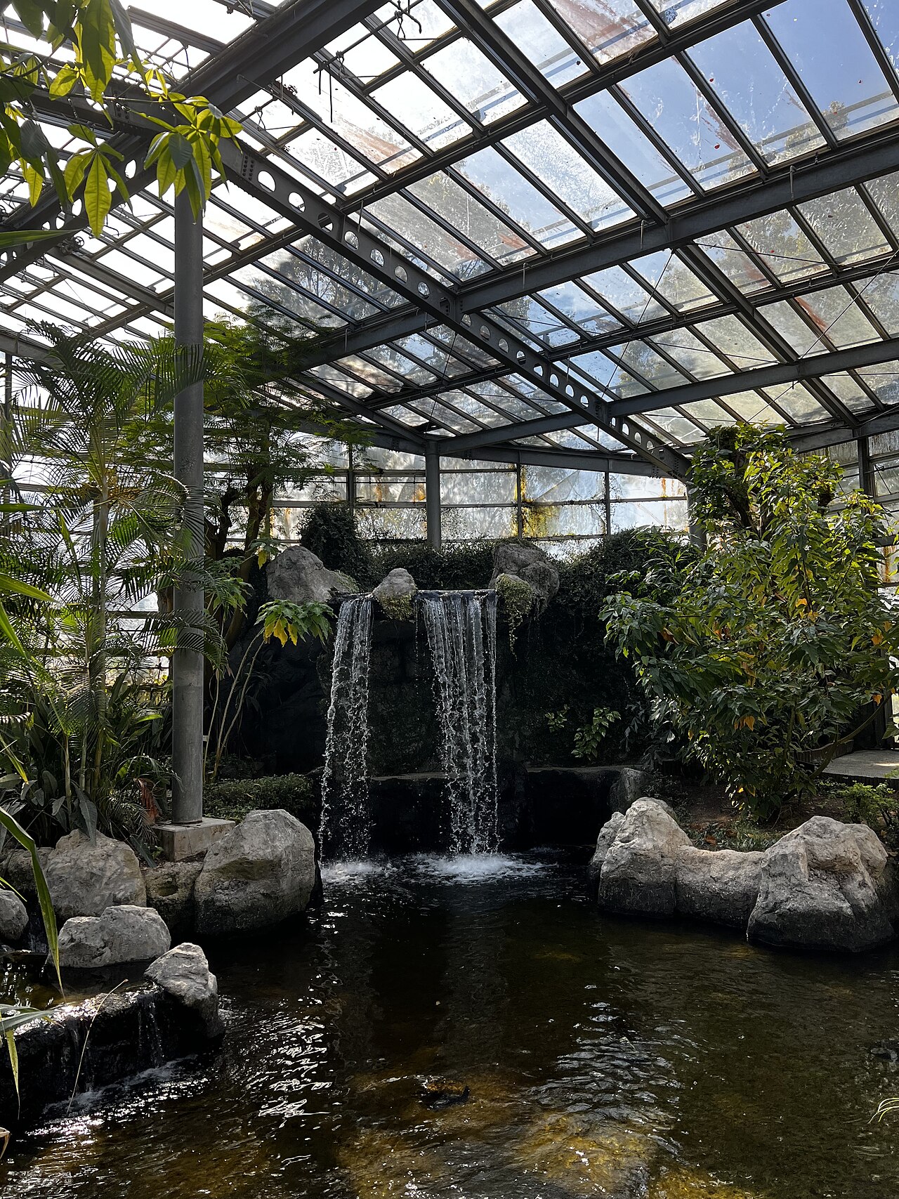 Hana no Kyukeijo (Großes Gewächshaus), Zoologischer und Botanischer Garten der Stadt Kumamoto (熊本市動植物園 花の休憩所), Kumamoto, Präfektur Kumamoto