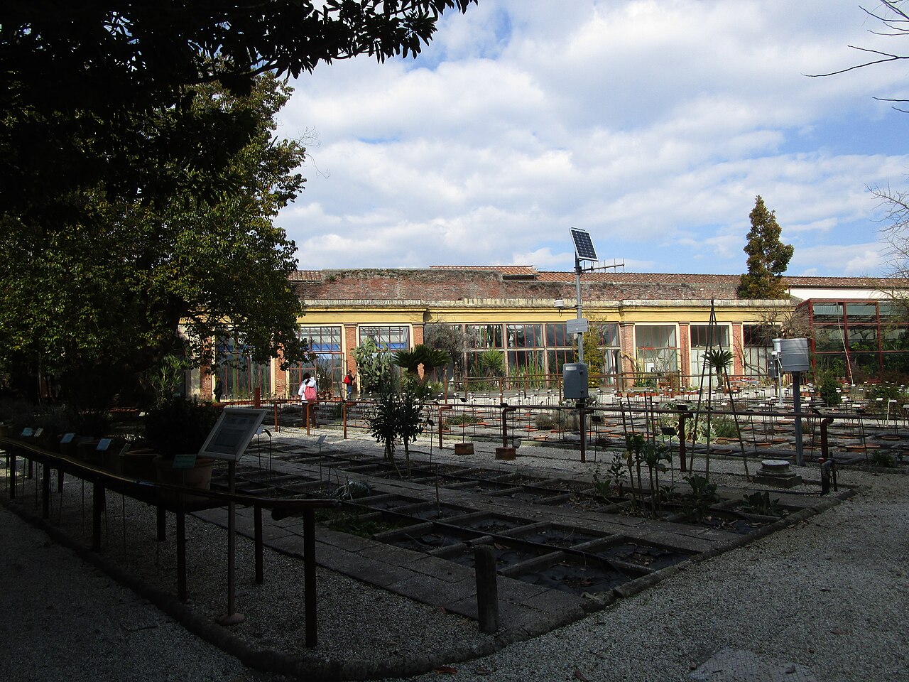 Gewächshäuser des Orto botanico comunale von Lucca (serre antiche von 1826 und moderne Gewächshäuser), Lucca, Toskana