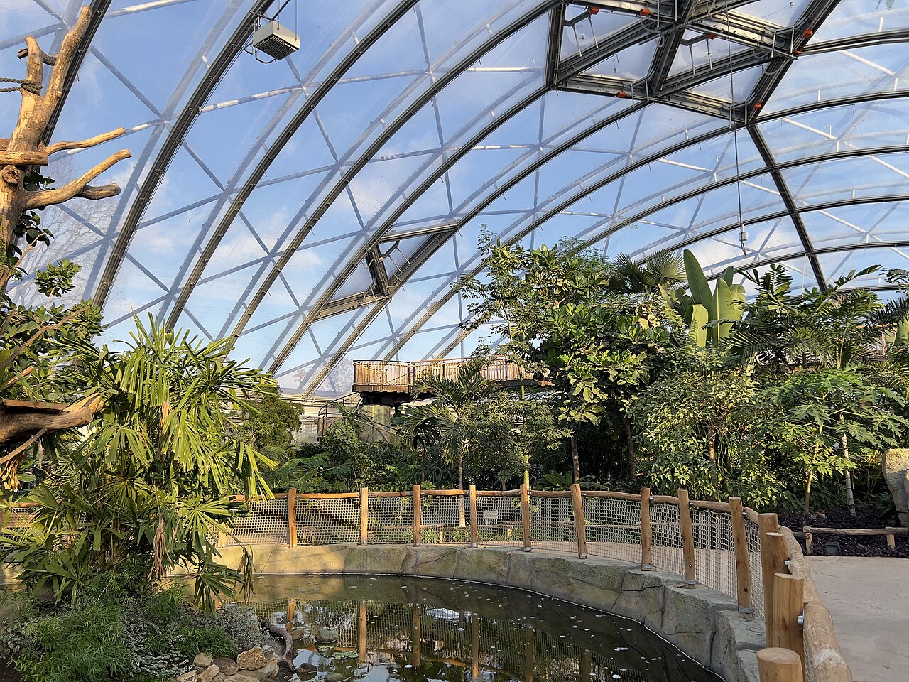 Meranti-Halle (Tropenhalle des Allwetterzoos), Allwetterzoo, Münster, Nordrhein-Westfalen
