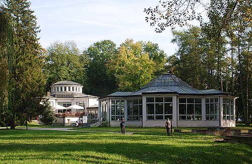 Palmiarnia (Palmenhaus) im Dom Zdrojowy (Kurhaus), Nałęczów, Woiwodschaft Lublin