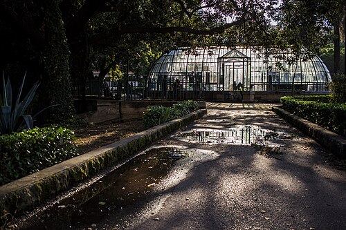Gewächshaus des Giardino Inglese (Casa delle Ninfee), Palermo, Sizilien