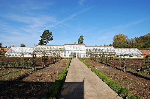 Weinhaus im Küchengarten von Audley End, Audley End, bei Saffron Walden (Essex)