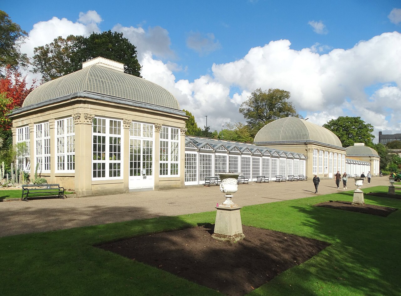 Pavillons des Sheffield Botanical Gardens, Sheffield, Yorkshire du Sud