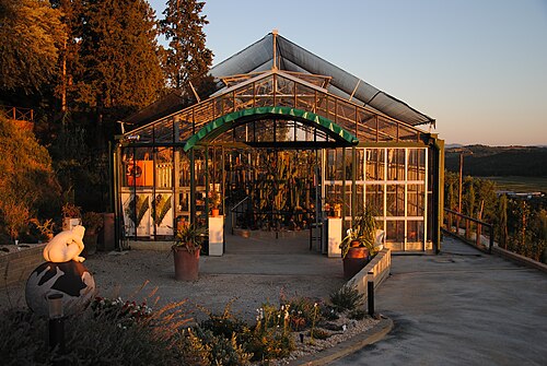 Sukkulentengewächshäuser des Giardino SottoVico (Botanischer Garten von Vico d'Elsa), Vico d'Elsa, Barberino Tavarnelle (Florenz), Toskana