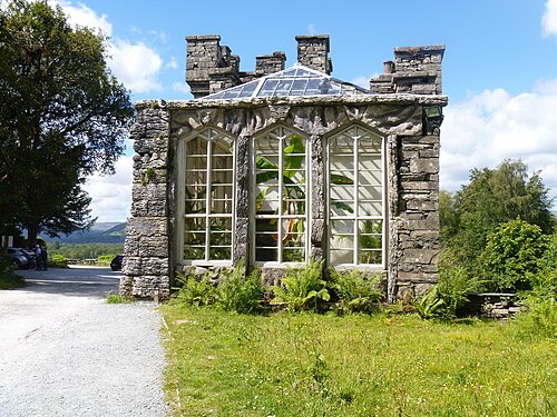 Das Glashaus von Wray Castle, Wray Castle, bei Ambleside, Low Wray (Cumbria)